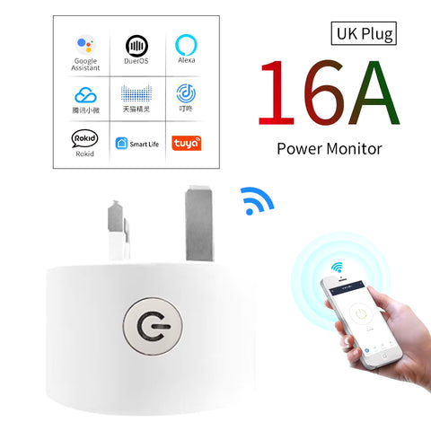 Wifi Smart Plug Sockets | 16A EU Smart WiFi Plug