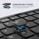 Foldable Bluetooth Keyboard Portable Full Size Folding Keyboard with Touchpad Wireless Travel Keyboard for Windows/Ios/Android