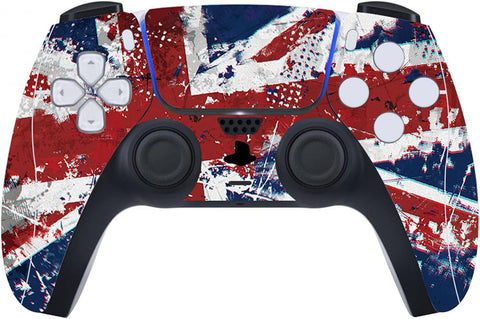 Impression UK Flag Full Set Skin Decal for PS5 Console Digital Edition, Sticker Vinyl Decal Cover for PS5 Controller & Charging Station & Headset & Media Remote