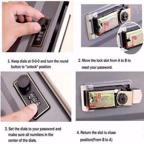 Deluxe Book Safe with Combination Lock - Secret Storage for Valuables