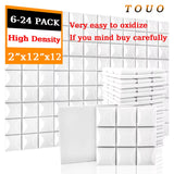 TOUO Acoustic Foam Panels 6-24 Pcs Soundproof Foam Wall Panels Studio Sound Proof Foam Soundproofing on the Wall KTV Room