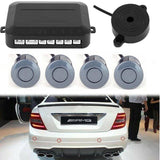 Car Rear Reverse 4 Parking Sensors Reversing Audio Buzzer Alarm Kit (GREY)