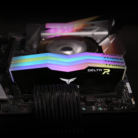 T-Force Delta RGB DDR4 16GB (2X8Gb) 3200Mhz (PC4-25600) CL16 Desktop Memory Module Ram Black - TF3D416G3200HC16CDC01