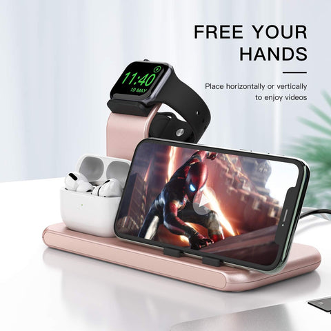 3 in 1 Charging Station for Apple Products, Stand for Apple Watch 7/SE/6/5/4/3/2/1, for Airpods Pro/3/2/1 Charging Dock, Charger Station for Iphone 13/12 Mini/12 Pro Max/11Pro Max/Xs Max/8Plus