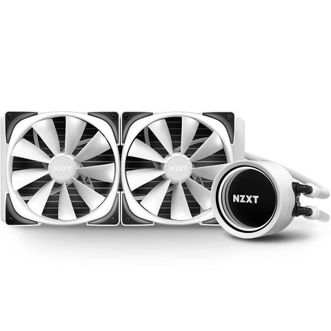 Kraken X63 RGB 280Mm - RL-KRX63-RW - AIO RGB CPU Liquid Cooler - Rotating Infinity Mirror Design - Powered by CAM V4 - RGB Connector - Aer RGB V2 140Mm Radiator Fans (2 Included) - White