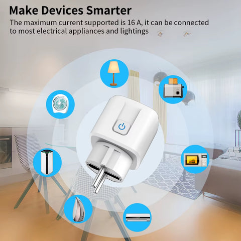 16A Smart Plug EU WiFi - Voice &amp; App Control with HomeKit, Alexa, and Google Assistant