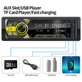 1 DIN Car Radio Universal MP3 Player Audio Multimedia FM Radio Bluetooth EQ Support AUX USB SD Card